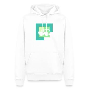 Bauer Landwirt Mähdrescher - Männer Premium Bio Hoodie - Weiß - Vorne - Nico (187cm)