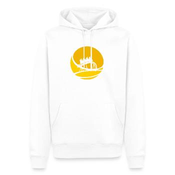 Montagnes russes montagnes russes Lukas - Sweat à capuche Premium bio Homme - blanc - Devant - Nico (187cm)