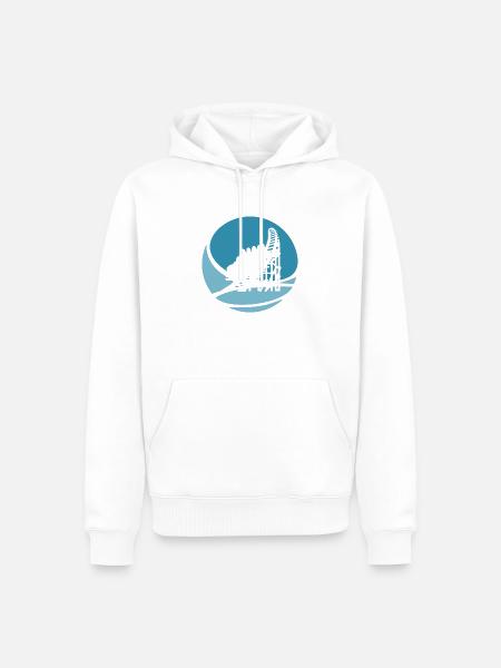 Riesenrad Achterbahn Festzelt - Männer Premium Bio Hoodie - Weiß
