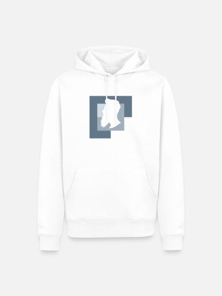 Gesichtsbehaarung Sir Hipster - Männer Premium Bio Hoodie - Weiß