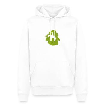 Cavalier de cow-boy - Sweat à capuche Premium bio Homme - blanc - Devant - Nico (187cm)