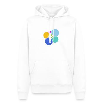 Traitement de l’assurance du juge - Sweat à capuche Premium bio Homme - blanc - Devant - Nico (187cm)