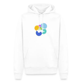 Agriculture agricole - Sweat à capuche Premium bio Homme - blanc - Devant - Nico (187cm)