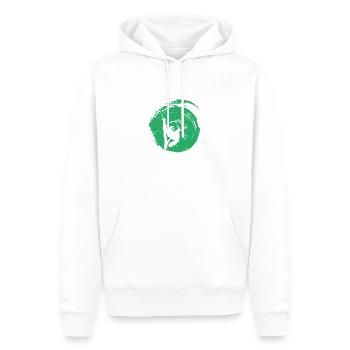 Lazy Chill - Men’s Premium Organic Hoodie - white - Front - Nico (187cm)