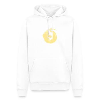 Tête de poisson Koi - Sweat à capuche Premium bio Homme - blanc - Devant - Nico (187cm)