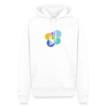 Faultier Müdigkeit Schlafen - Männer Premium Bio Hoodie - Weiß - Vorne - Nico (187cm)