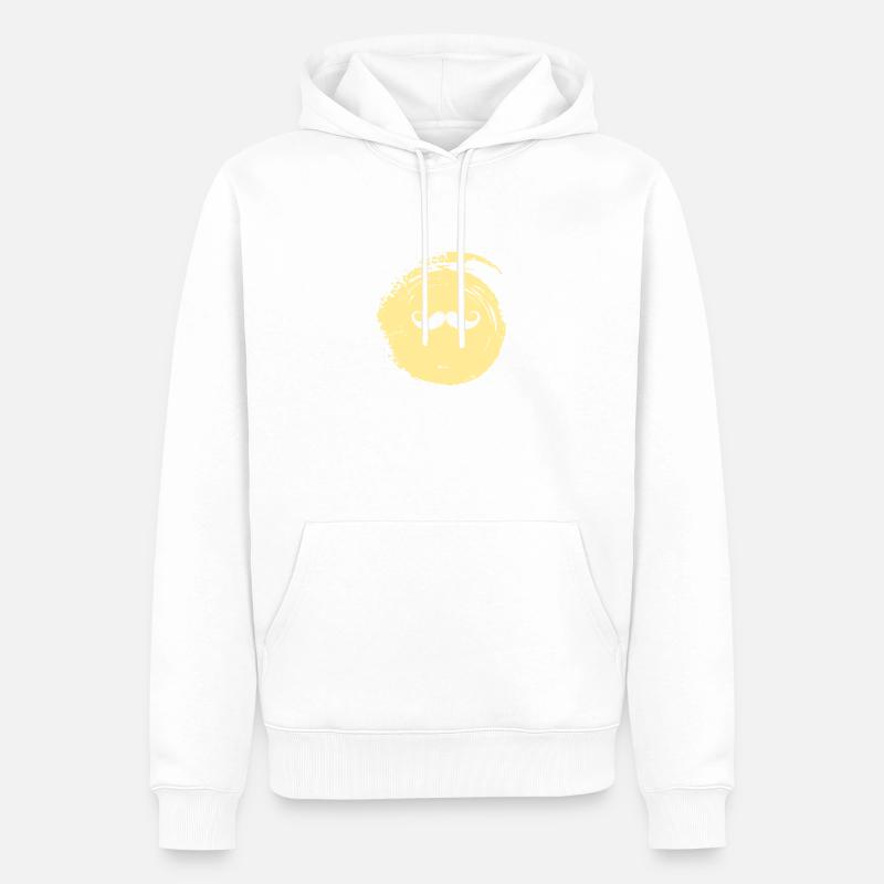 Gesichtsbehaarung Bart Baertig - Männer Premium Bio Hoodie - Weiß