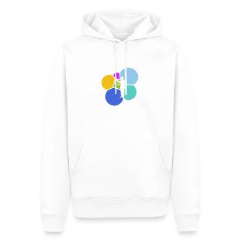 Traitement judiciaire par un avocat - Sweat à capuche Premium bio Homme - blanc - Devant - Nico (187cm)