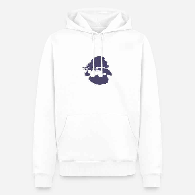 Moissonneuse-batteuse agricole - Sweat à capuche Premium bio Homme - blanc