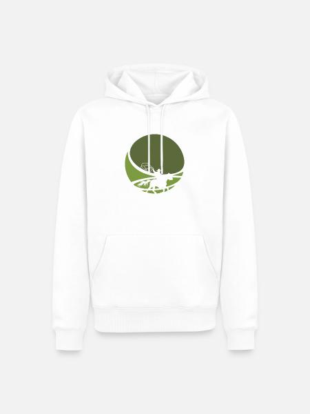 Cowboy Western Lasso - Männer Premium Bio Hoodie - Weiß