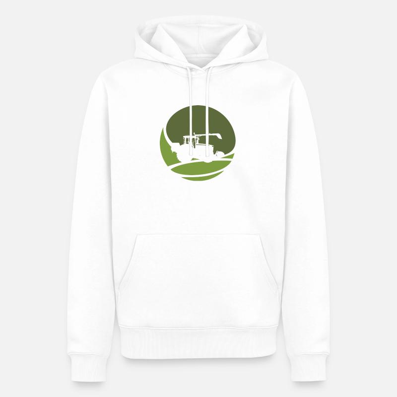 Bauer - Männer Premium Bio Hoodie - Weiß