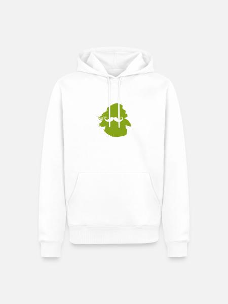 Gesichtsbehaarung November - Männer Premium Bio Hoodie - Weiß