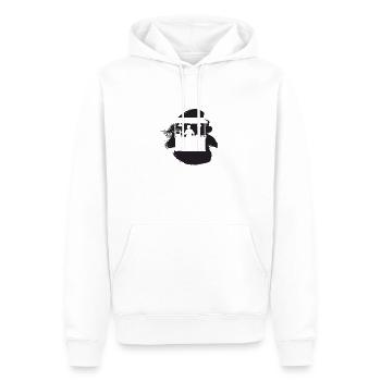 Food Truck Repas de restauration rapide - Sweat à capuche Premium bio Homme - blanc - Devant - Nico (187cm)