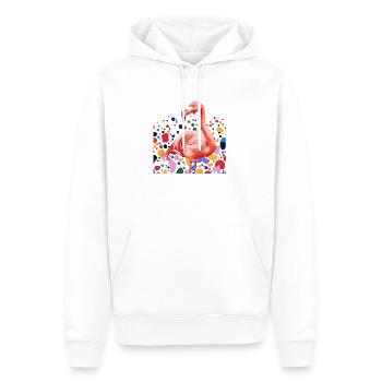 Flamingo Flamingos - Männer Premium Bio Hoodie - Weiß - Vorne - Nico (187cm)