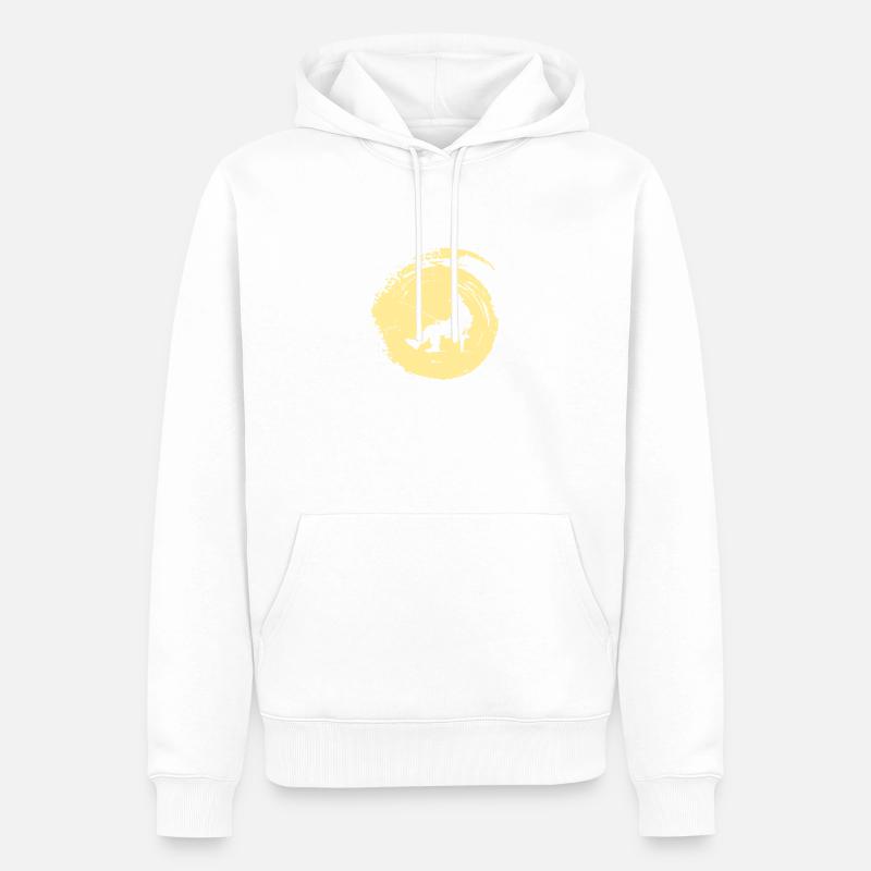 Pêche Pêche - Sweat à capuche Premium bio Homme - blanc