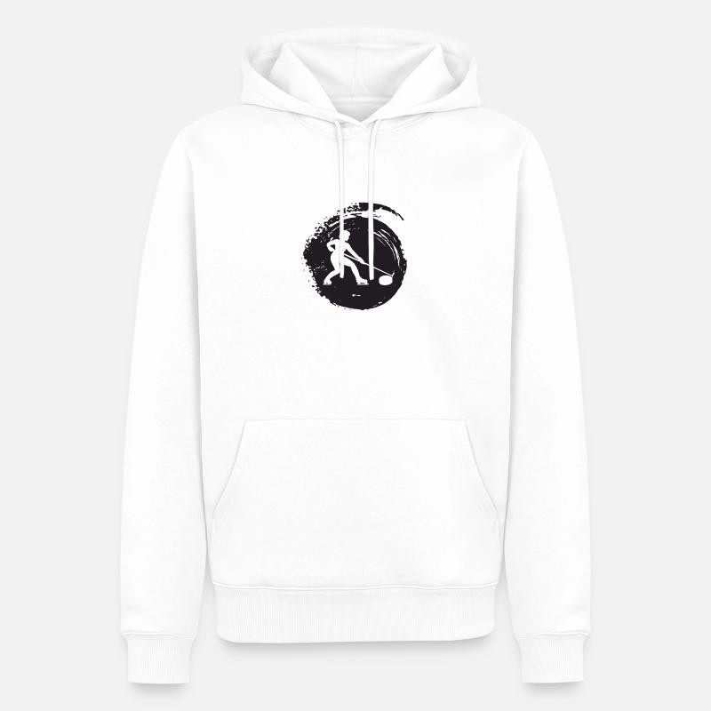 Équipe de curling Curlingstein - Sweat à capuche Premium bio Homme - blanc