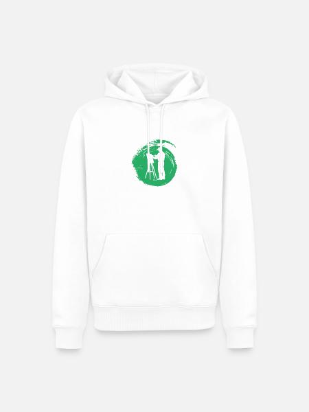 Malen Pastell Pinsel - Männer Premium Bio Hoodie - Weiß