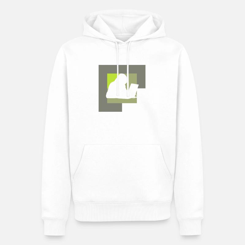 Génie de l’informatique - Sweat à capuche Premium bio Homme - blanc
