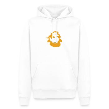 Bec d’oie de canard - Sweat à capuche Premium bio Homme - blanc - Devant - Nico (187cm)
