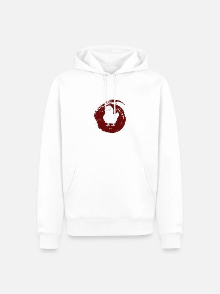 Hühnerstall Federvieh Ei - Männer Premium Bio Hoodie - Weiß