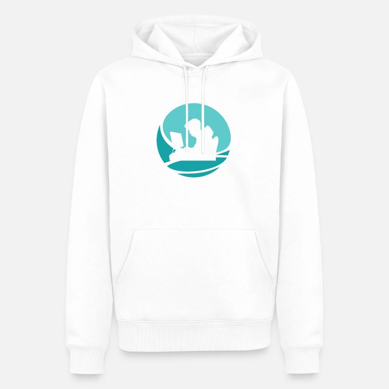 Hacker Informatiker Informatik - Männer Premium Bio Hoodie - Weiß