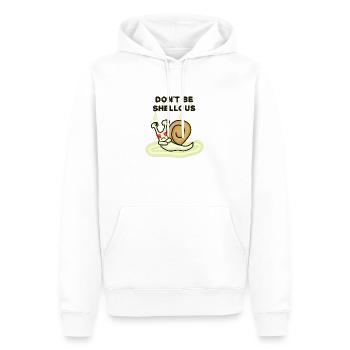Sei nicht schalelig, lustiges Schneckenspiel - Männer Premium Bio Hoodie - Weiß - Vorne - Nico (187cm)