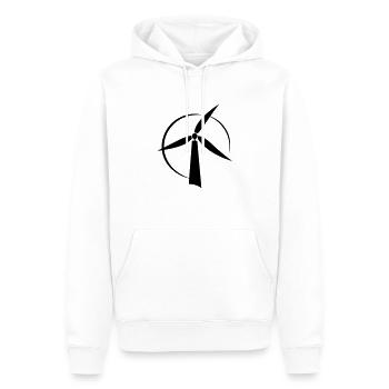 Eolienne - Sweat à capuche Premium bio Homme - blanc - Devant - Nico (187cm)