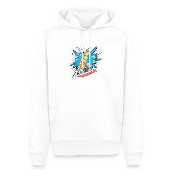 Windsurfen Windsurfing Windsurf - Sweat à capuche Premium bio Homme - blanc - Devant - Nico (187cm)