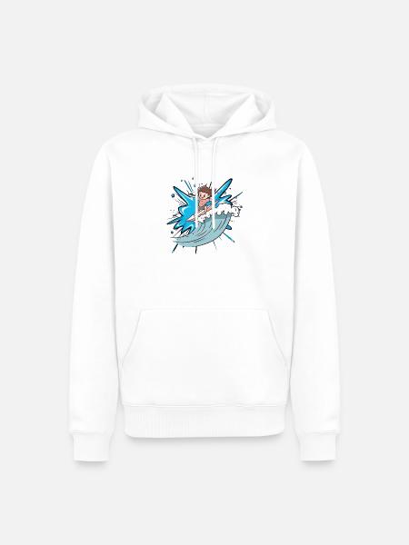 Surfer Surfergirl - Männer Premium Bio Hoodie - Weiß