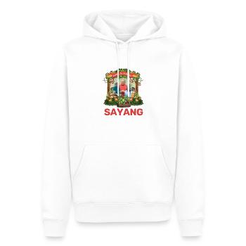 T Shirt JK Shaki Sayang 1 - Men’s Premium Organic Hoodie - white - Front - Nico (187cm)
