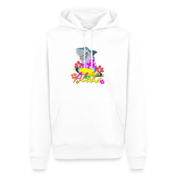 ALOHA SHARK - Männer Premium Bio Hoodie - Weiß - Vorne - Nico (187cm)