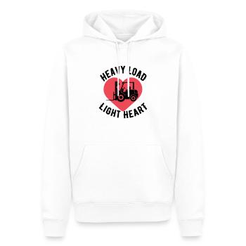 Angebot für Gabelstaplerfahrer - Männer Premium Bio Hoodie - Weiß - Vorne - Nico (187cm)