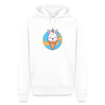 Eis mit Ohren - Männer Premium Bio Hoodie - Weiß - Vorne - Nico (187cm)