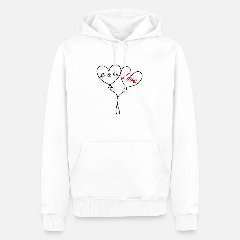 moi que tu aimes - Sweat à capuche Premium bio Homme - blanc