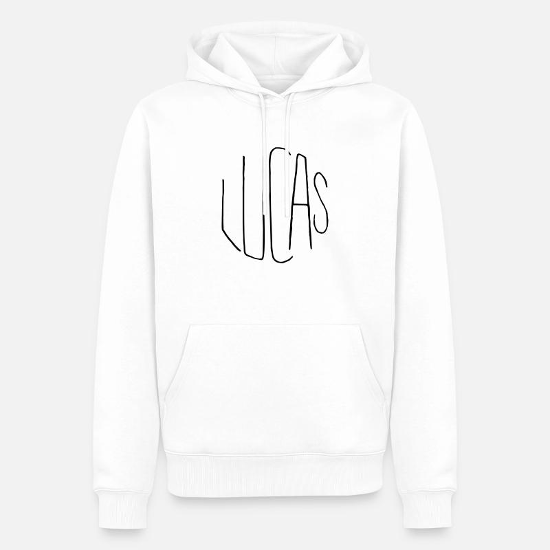 Lucas - Männer Premium Bio Hoodie - Weiß