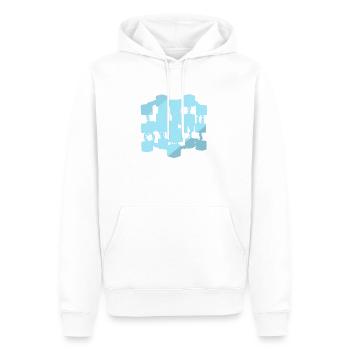 Cryptocurrency Bitcoin - Men’s Premium Organic Hoodie - white - Front - Nico (187cm)