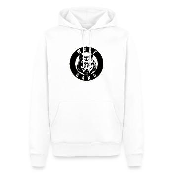 Wolf Gang Logo - Männer Premium Bio Hoodie - Weiß - Vorne - Nico (187cm)