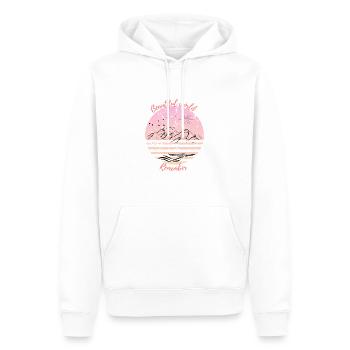 The Lake at mountain pink - Men’s Premium Organic Hoodie - white - Front - Nico (187cm)
