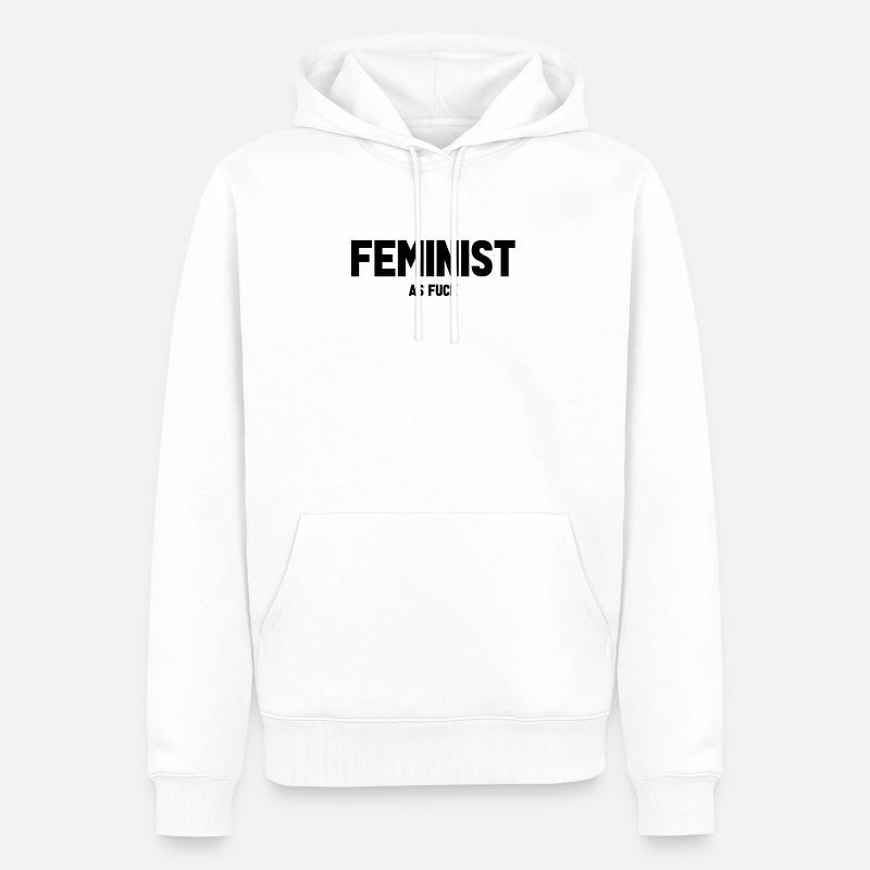 Féministe comme de la baise - Sweat à capuche Premium bio Homme - blanc