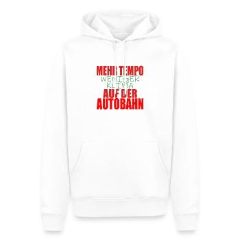 Tempolimit Autobahn Grüne Freiheit Verbot Diesel - Männer Premium Bio Hoodie - Weiß - Vorne - Nico (187cm)