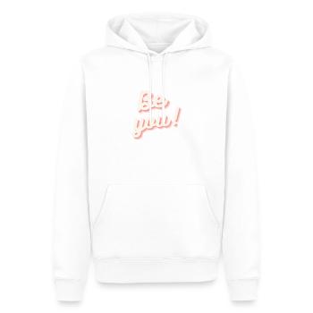 Be You - Männer Premium Bio Hoodie - Weiß - Vorne - Nico (187cm)