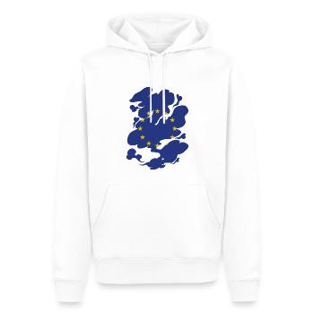 Drapeau de l’Europe EU Euro Drapeau européen - Sweat à capuche Premium bio Homme - blanc - Devant - Nico (187cm)