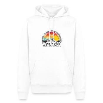 Waymaker & Vêtements chrétiens - Sweat à capuche Premium bio Homme - blanc - Devant - Nico (187cm)