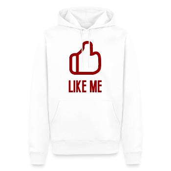 Like me - Men’s Premium Organic Hoodie - white - Front - Nico (187cm)