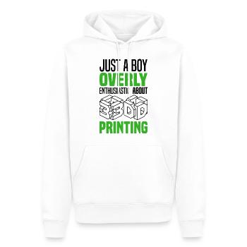 | d’impression 3D Technologie d’imprimante 3D Hobby Idée cadeau - Sweat à capuche Premium bio Homme - blanc - Devant - Nico (187cm)