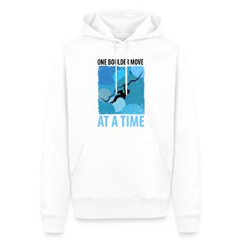 Vintage Bouldern Boulderer Klettern Kletterer - Männer Premium Bio Hoodie - Weiß - Vorne - Nico (187cm)
