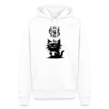 Kaffee Katze Morgenmuffel Katzenliebhaber Kollege - Männer Premium Bio Hoodie - Weiß - Vorne - Nico (187cm)