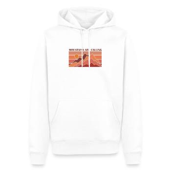 Mountains, Climbers, Nature, Adventure - Men’s Premium Organic Hoodie - white - Front - Nico (187cm)