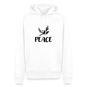 Paix - noir - Sweat à capuche Premium bio Homme - blanc - Devant - Nico (187cm)