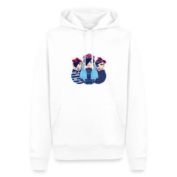 Trio Matryoshka: Marina Rosa Jayne - Sweat à capuche Premium bio Homme - blanc - Devant - Nico (187cm)